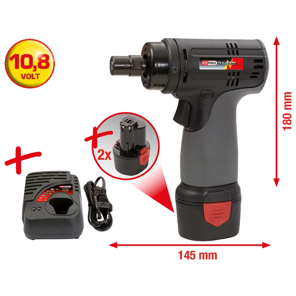 Batteridriven högpresterande slipare 22 000 varv/min 10.8 V. med 2 batterier och 1 laddare