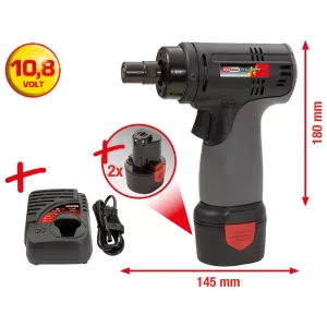 Batteridriven högpresterande slipare 22 000 varv/min 10.8 V. med 2 batterier och 1 laddare