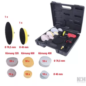 Mini-tryckluft-excenterslipverktyg. 63-delar