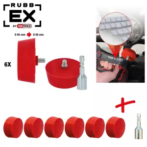 Raderskiva för aluminiumfälgar. konisk. 6-pack