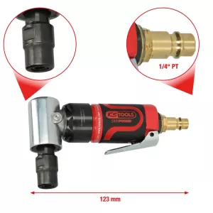 SlimPOWER mini-tryckluft-vinkelstavslipare 19 000 varv/min