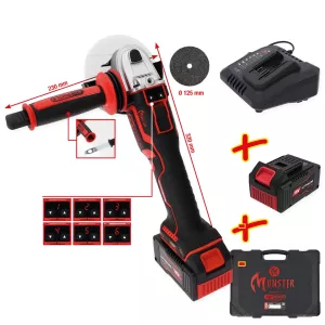 eMONSTER Borstlös sladdlös vinkelslipsats. 4 delar