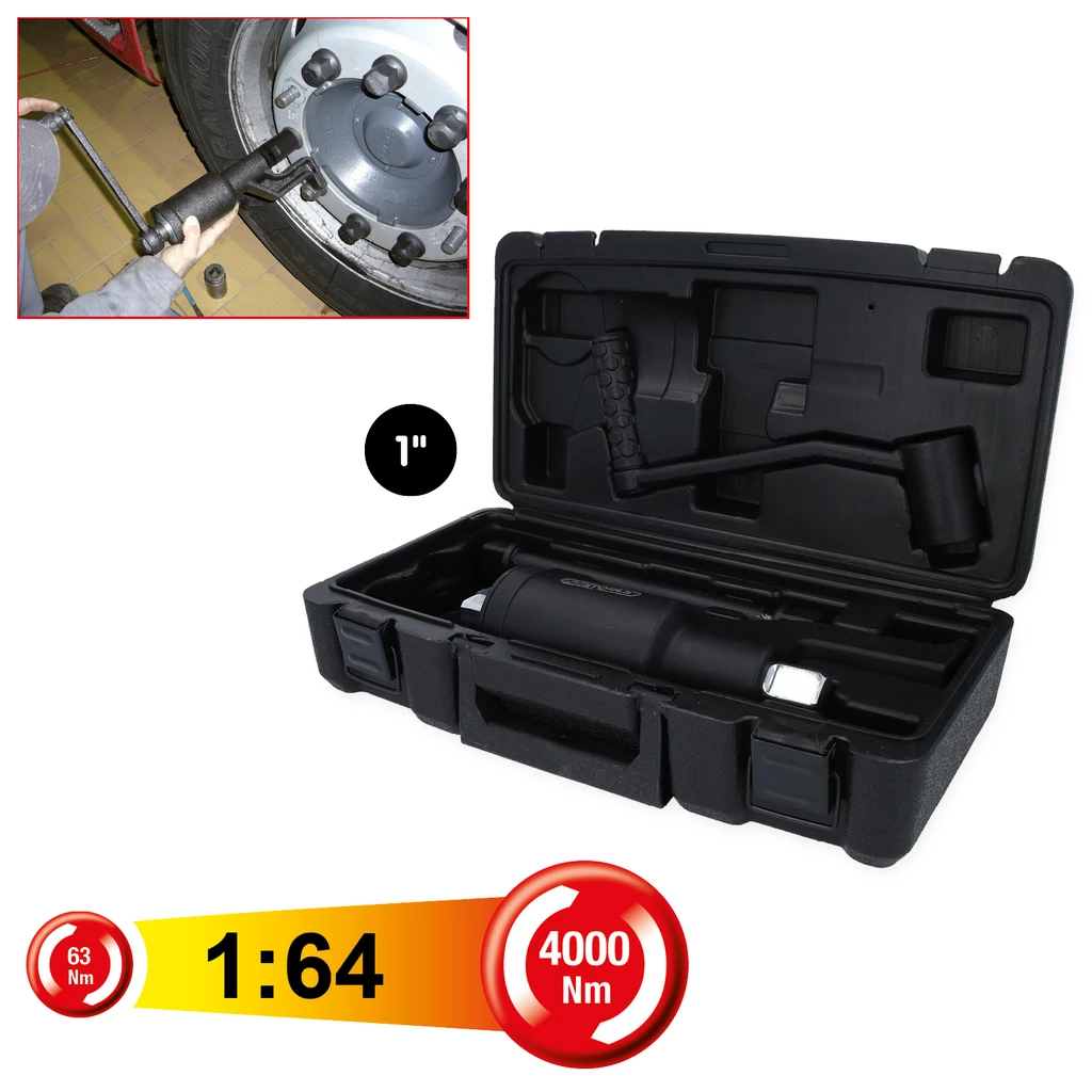 1" universal-vridmomentsförstärkare. 3-delar 1:64