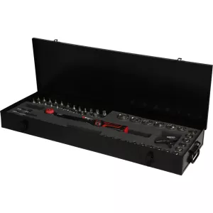 1/2" ERGOTORQUE®precision momentnyckel med spärr. vridknapp. 20-100Nm. 49-delar