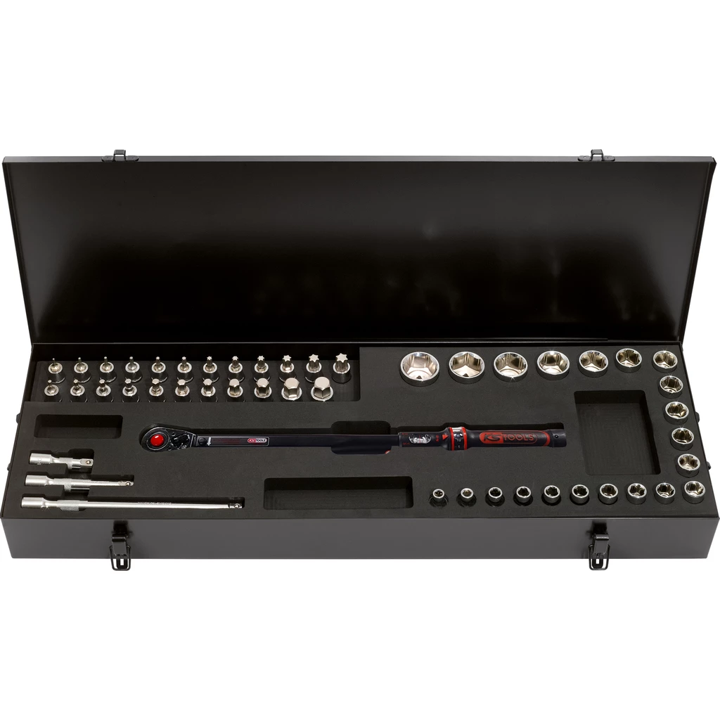 1/2" ERGOTORQUE®precision spärr-vridmomentnyckel-sats. 40-200Nm. 48-delar