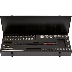 1/2" ERGOTORQUE®precision spärr-vridmomentnyckel-sats. 40-200Nm. 48-delar