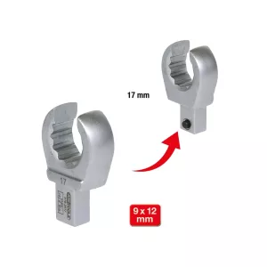 9x12mm öppen insticknyckel. 17mm