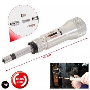 1/4" ESD mikrometerskala för vridmomentskruvmejsel. 40-300cNm