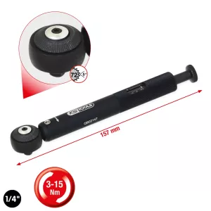 1/4" mini vridmomentnyckel. 3-15Nm