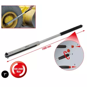 1" kortväg vridmomentnyckel. 500-2000Nm