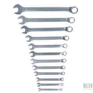 Ringgaffelnyckel-sats. 12-delar vinklad. 6-22 mm