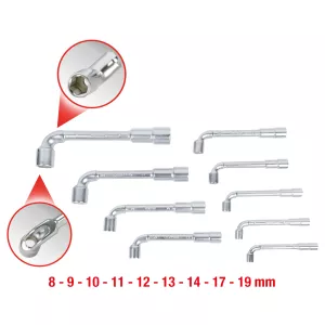 ULTIMATEplus Dubbel-hylsnyckelsats. böjd 9-delar