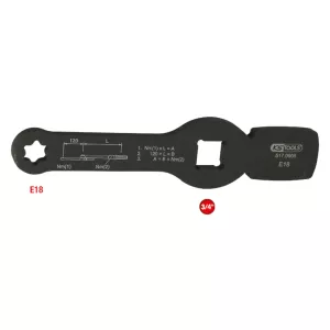 Slagnyckel Torx med 2 slagytor. E18