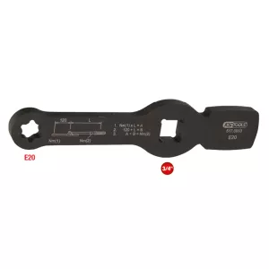 Slagnyckel Torx med 2 slagytor. E20