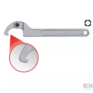 Ledad haknyckel med spets. 120-180 mm