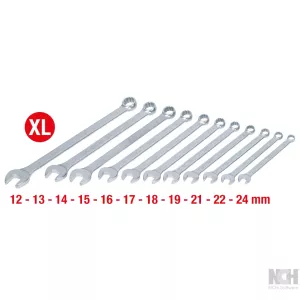 Ringgaffelnyckel-sats. XL. 11-delar. 12-24mm
