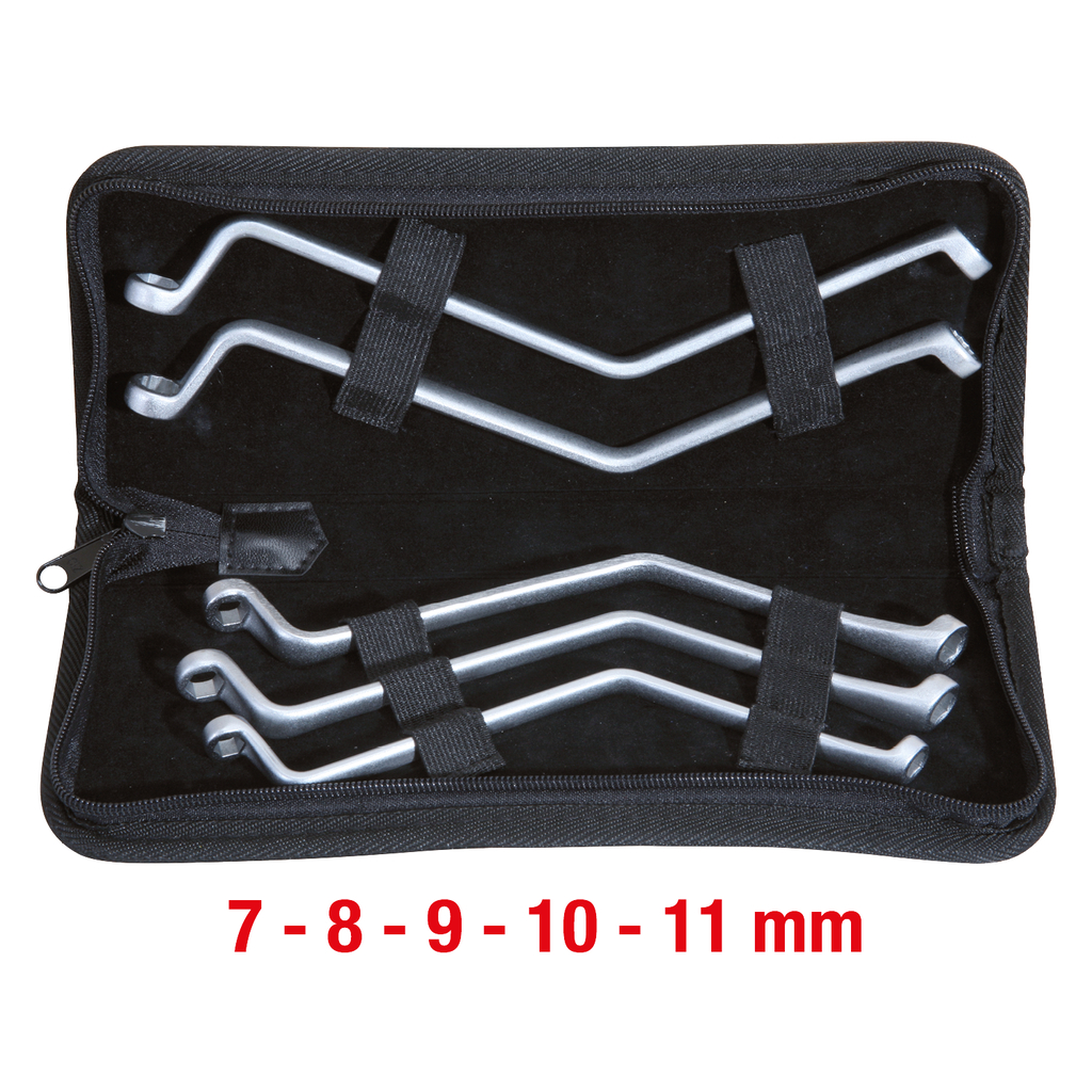 Avluftningsnyckelsats för bromsar 5-delar. 7-11mm