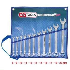 CHROMEplus U-ringnyckelsats. vinklad. 11-delar