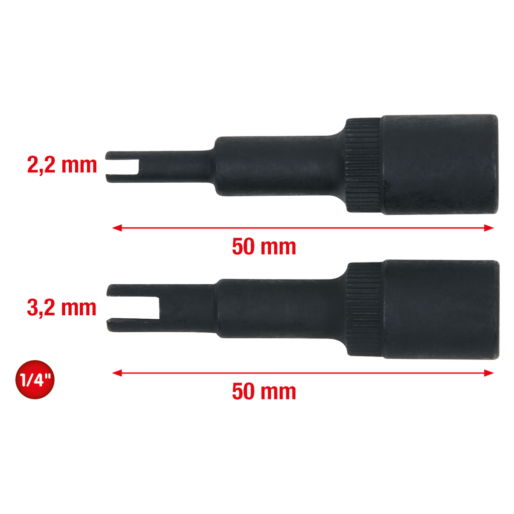 Bit-hylsa-sats för luftkonditioneringsanläggning-fästdrossel. 2-delar
