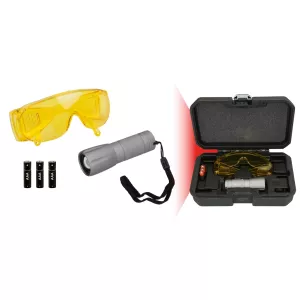 UV-läcksökning-ficklampa-sats. 2-delar