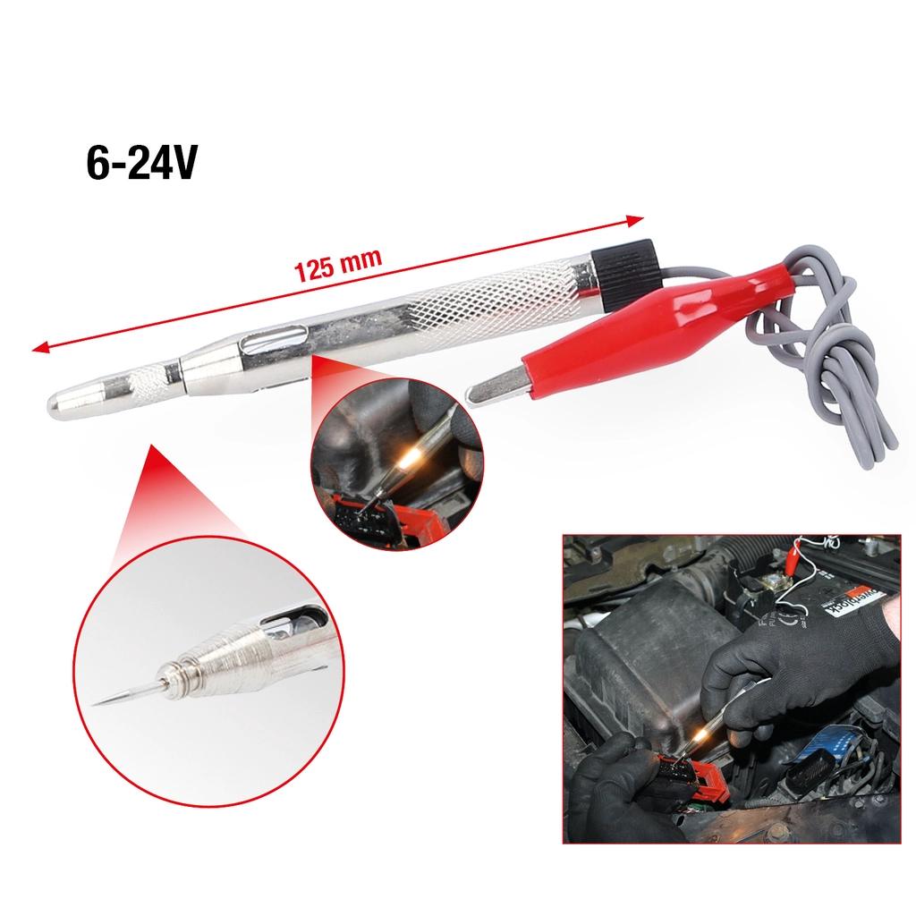 testlampa 6-24 V. 125mm