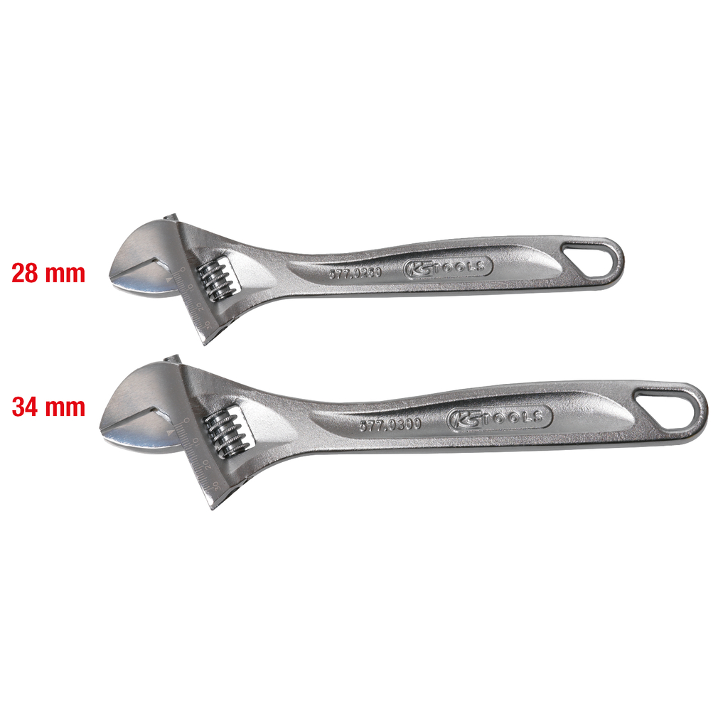 Skiftnyckel-sats. justerbar. 2-delar