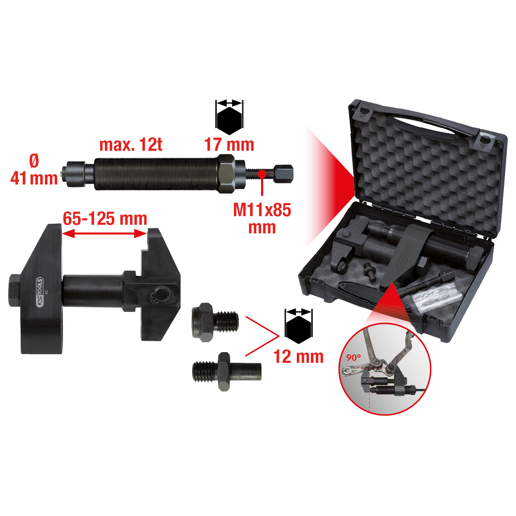 klämskruv-uttryckare med hydraulspindel