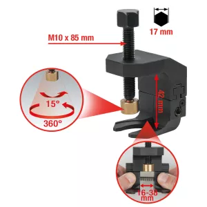 universal vindrutetorkararm-avdragare med justerbar avdragargaffel. 16-38 mm
