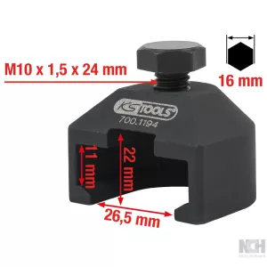 Special vindrutetorkararm-avdragare med avdragningsgaffel för Audi Q7. 26.5 mm