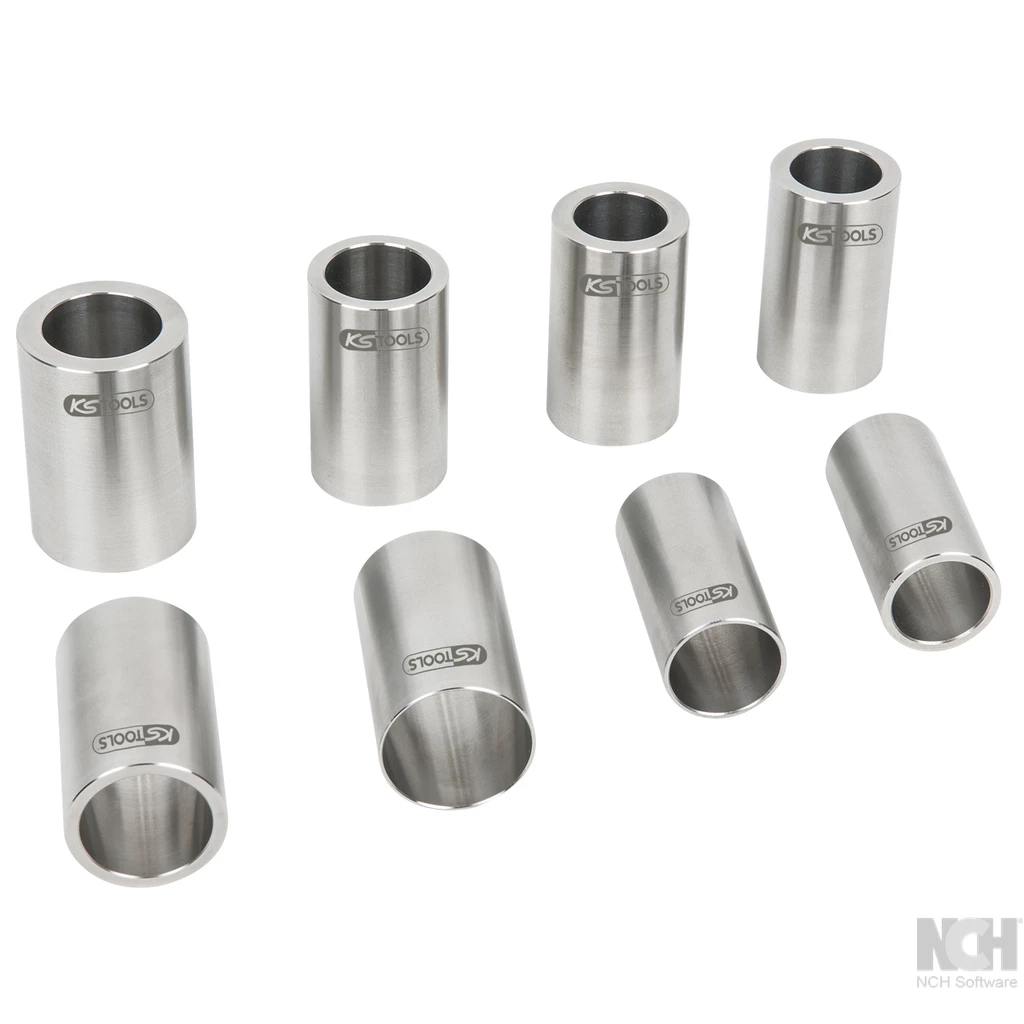 Monteringshylse-sats för bromsar med integrerat hjullager. 8-delar