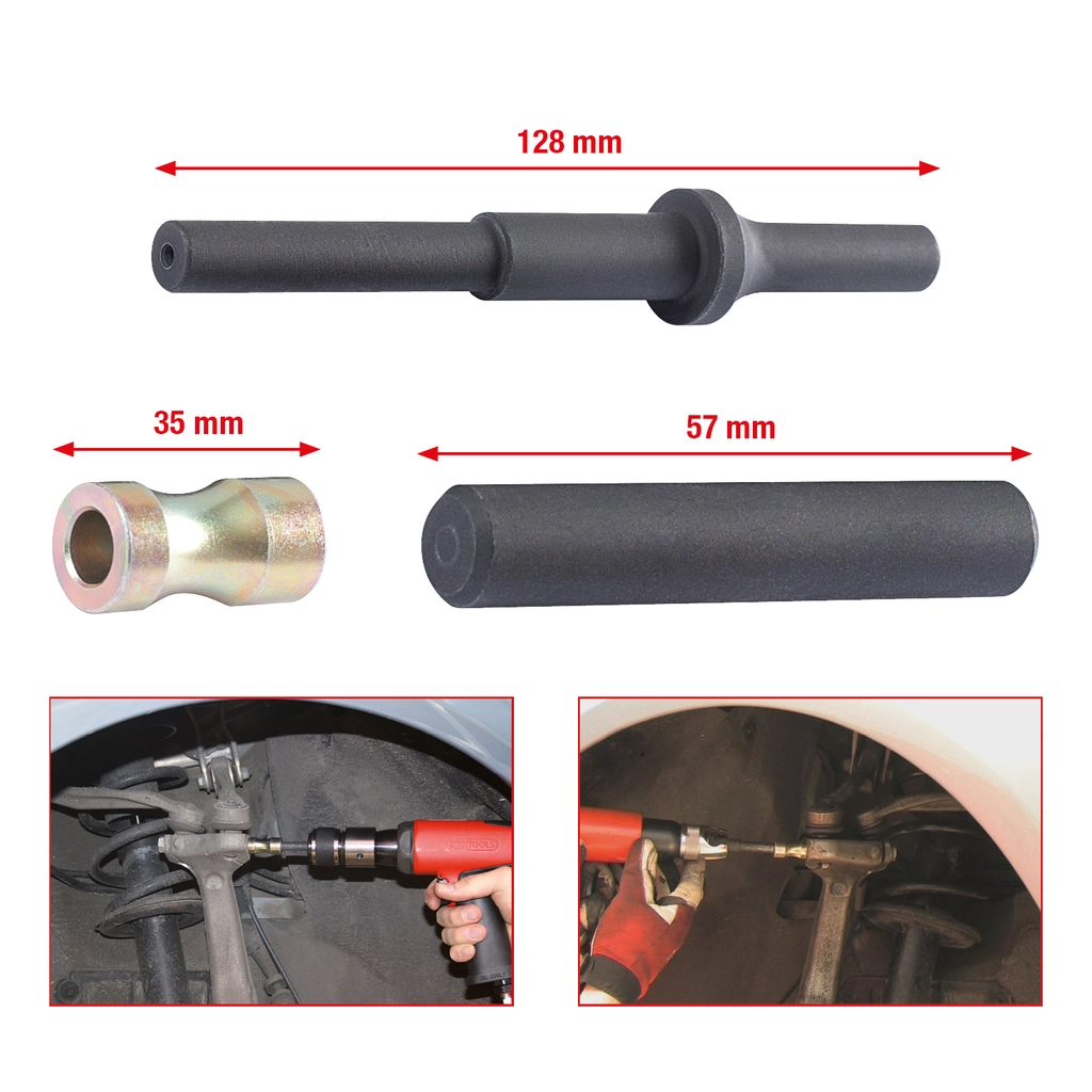 Klämskruv-utdrivar-sats. 3-delar