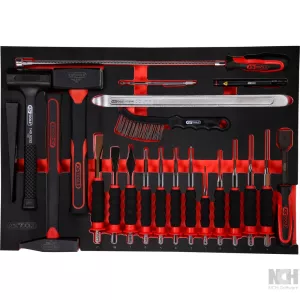 SCS mejsel- och hammar-sats. 22-delar i 1/1 systeminlägg