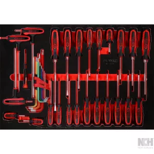 skruvmejsel-sats i skuminsats. 34 delar