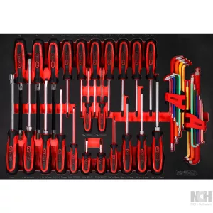 SCS ERGOTORQUEplus skruvmejsel-sats. 41-delar i 1/1 systeminlägg