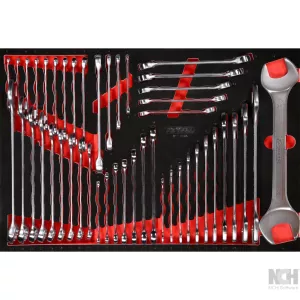 ringnyckel-sats i skuminsats. 46 delar