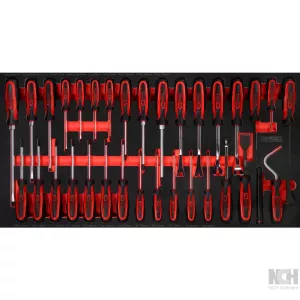 SCS ERGOTORQUEplus skruvmejsel-sats. 33-delar i 1.1/3 systeminlägg