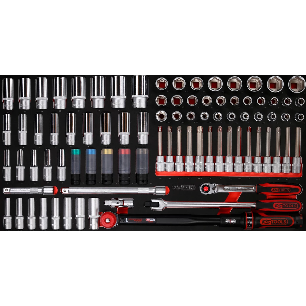 SCS 1/2" insticksnyckel-sats. 86-delar. i 1.1/3 systeminlägg