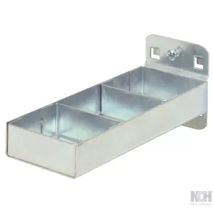 förvaringsyta för smådelar med indelning. 150x55mm