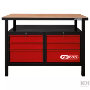 verkstadsbänk med 6 lådor H840xB1200xT600mm