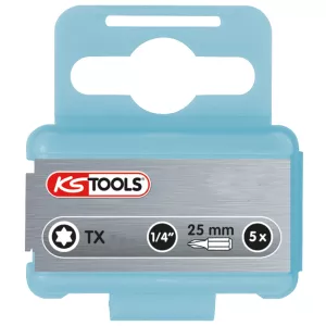 1/4" ROSTFRITT STÅL Bit x. 25mm. T10. 5-pack