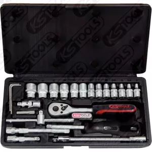 1/4" hylsnyckel sats. 25-delar