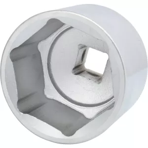 1" sexkant-hylsa. kort. 75mm