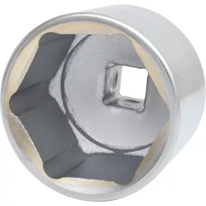 1" sexkant-hylsa. kort. 80mm