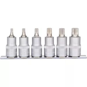 1/2" bit-hylsnyckel-sats. XZN. 6-delar. M5-M14