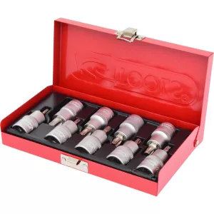 1/2" bit-hylssats. 9-delar. T20-T60