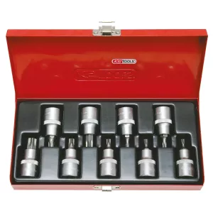 1/2" bit-hylssats 9-delar. TB20-TB60 med stjärnhål