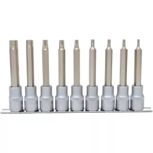 1/2" bit-hylssats. Torx lång 9-delar. T20-T60