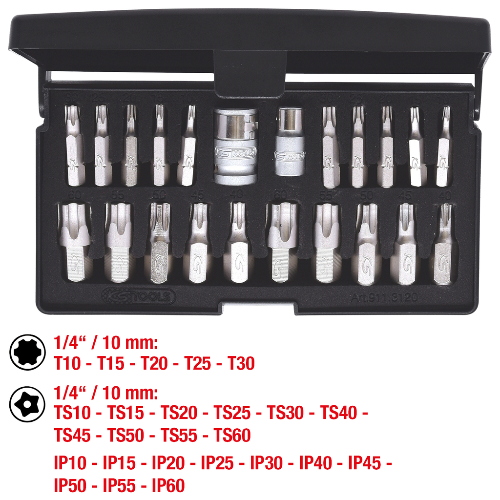 Torx PLUS hylsnyckel-sats 22-delar