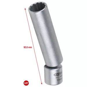 3/8" specialtändstifthylssats med led. 14 mm