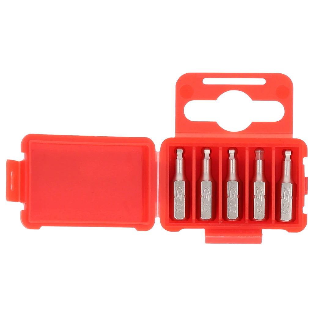 1/4" Bit insex. 25 mm. kulhuvud. 3.5mm. 5-pack